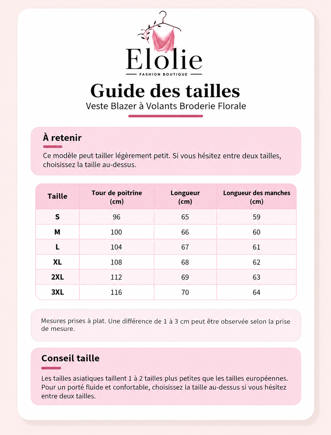 Guide des tailles