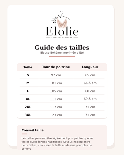 Blouse Bohème Imprimée d’Été
